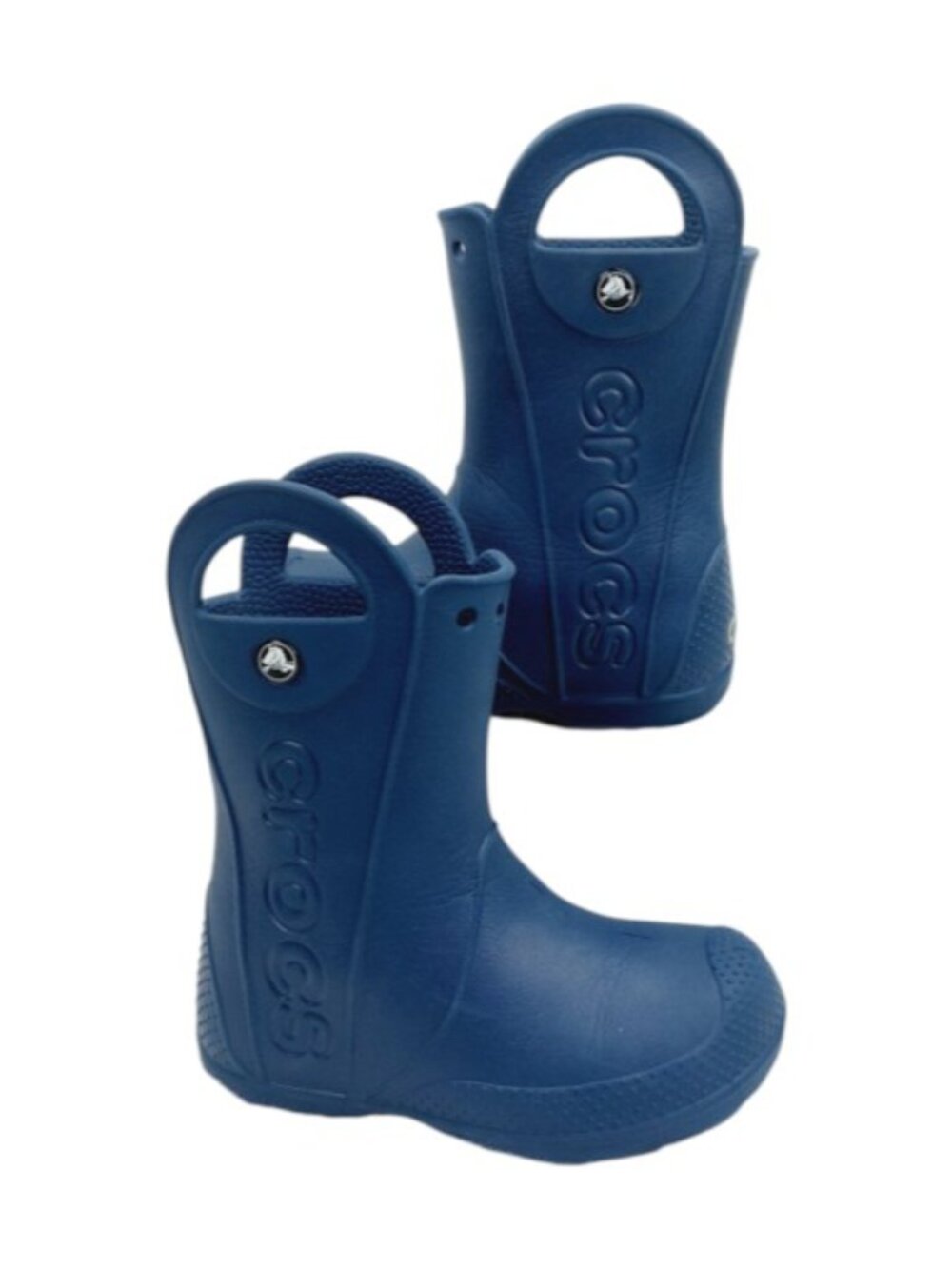 Crocs Boy's Navy Handle It Rain Pull-On Rubber Outdoor Rain Boots Size 12